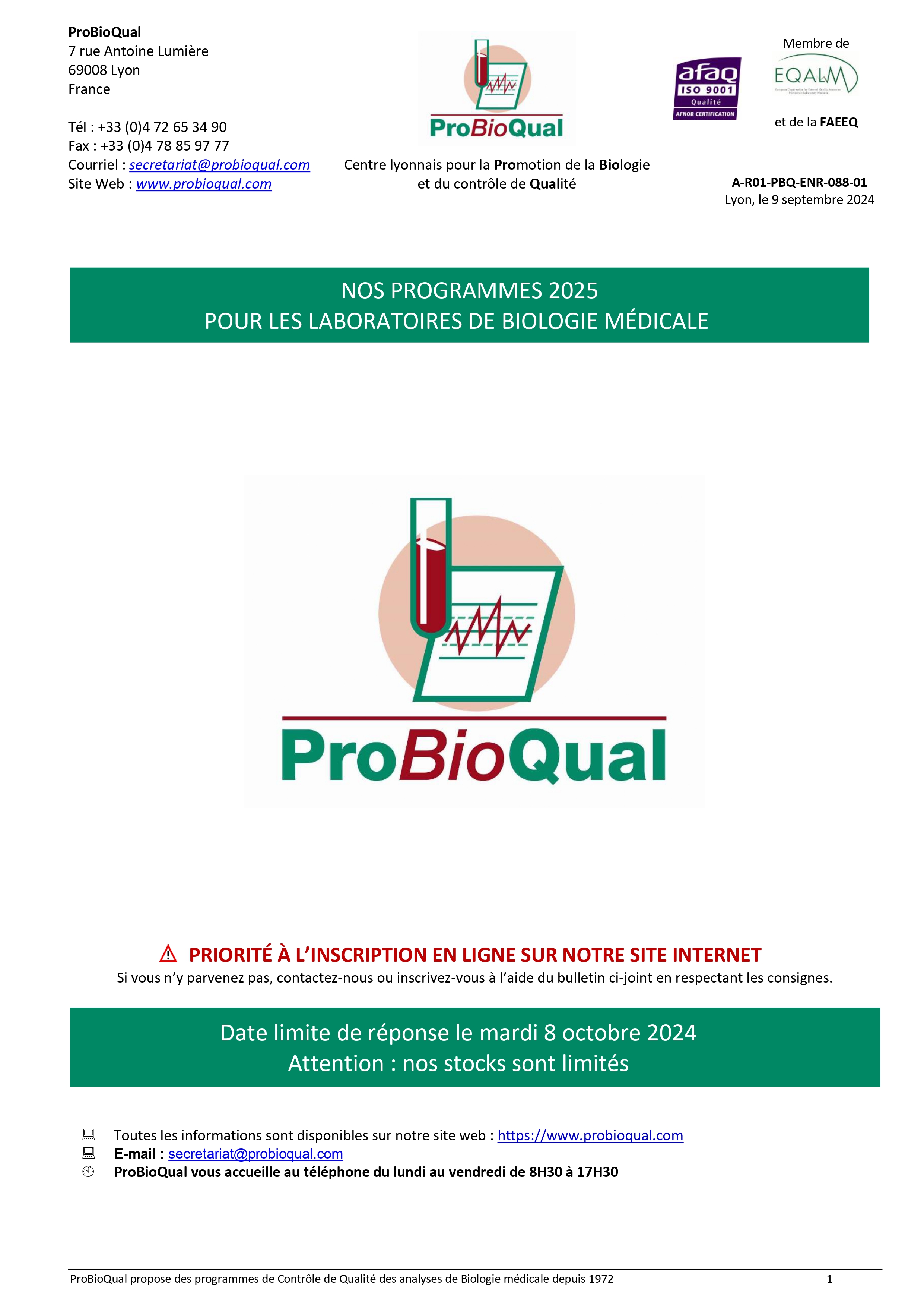 Brochure of Probioqual